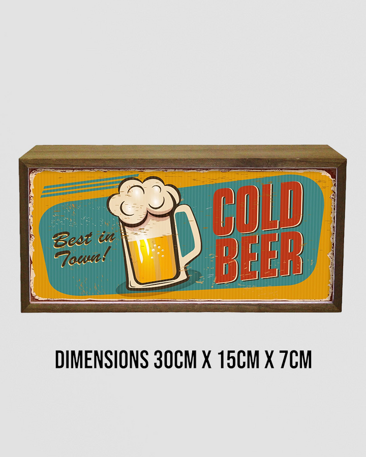 Light Box Home Cold Beer Best In Town Additional 4