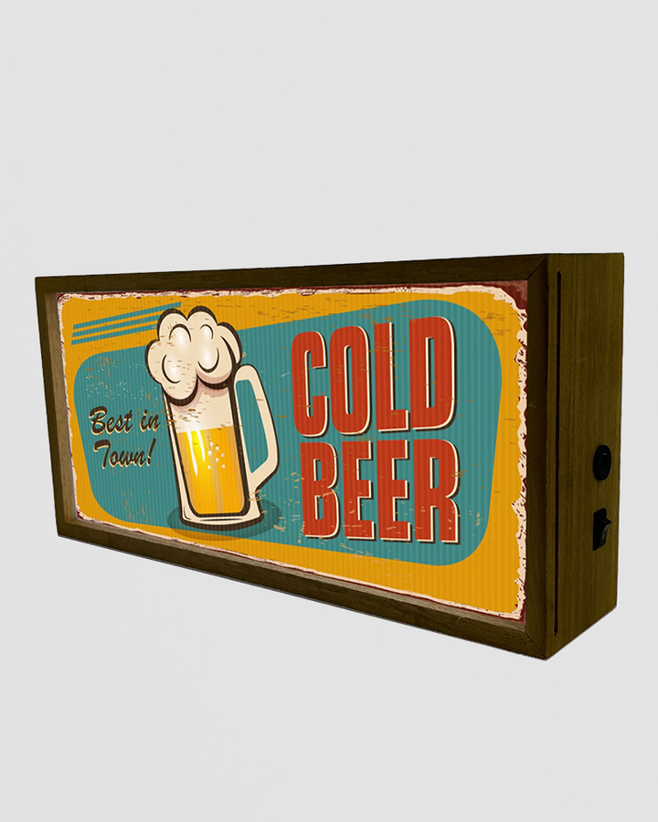 Light Box Home Cold Beer Best In Town Additional 2