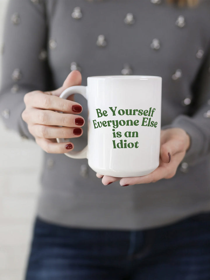 Be Yourself Mug - Green Slogan Ceramic Cup with Attitude Additional 2