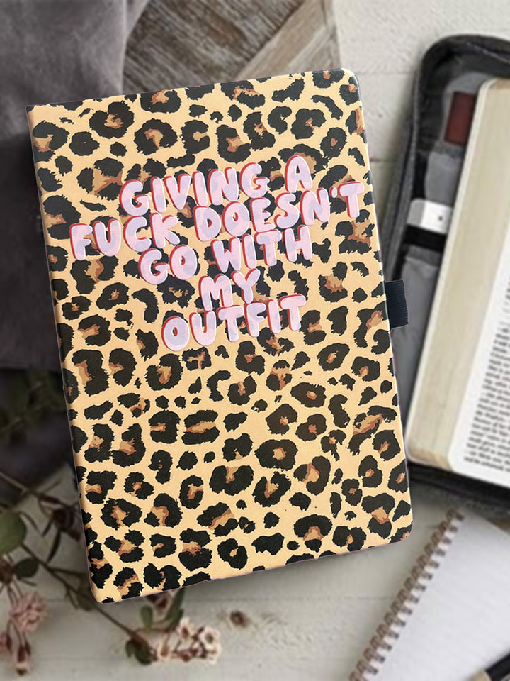Leopard Print Notebook - Giving a Fuck Doesn’t Go With My Outfit Additional 3