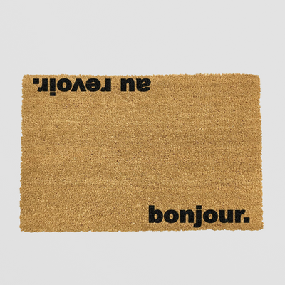 Bonjour Au Revoir Doormat. French flair for your front door