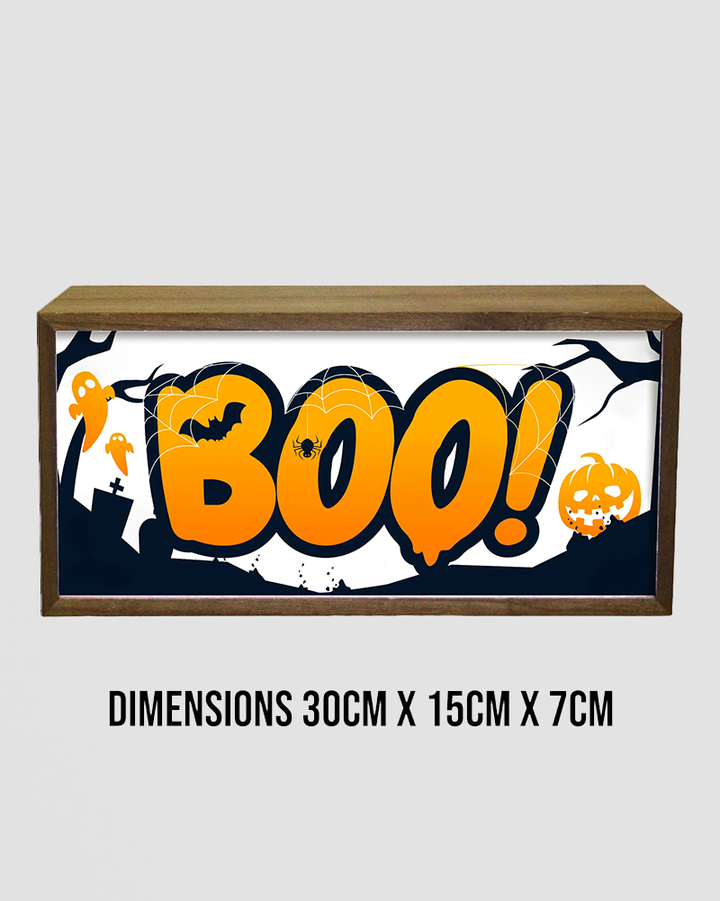 Halloween LED Light Box - Boo Sign – Red Candy