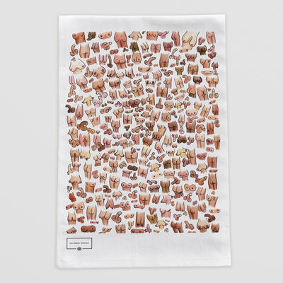 Boobs Bums and Willies Tea Towel – Cheeky Cotton Kitchen Cloth