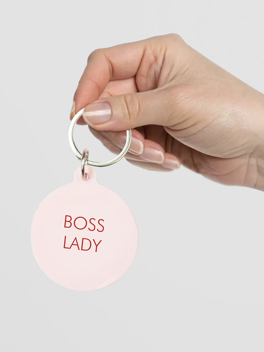 Boss Lady Keytag - Pink Acrylic Keyring – Red Candy