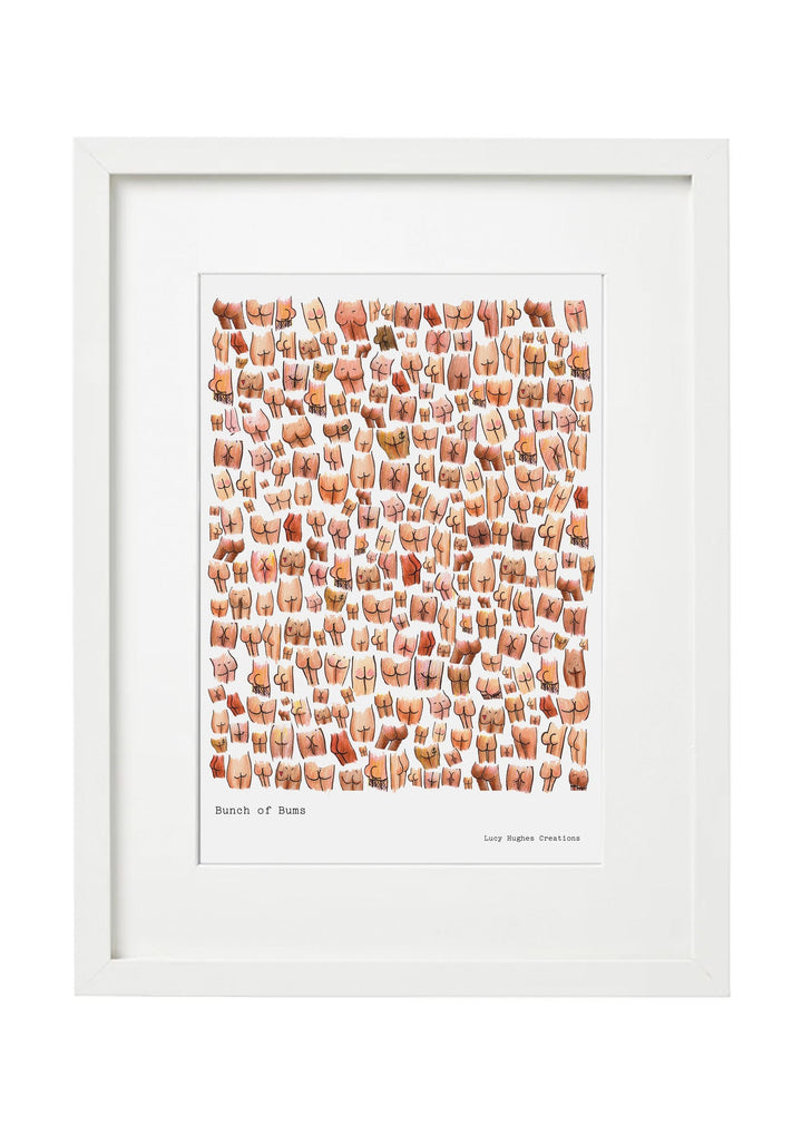 Funny Tea Towel - Bunch of Bums Design in Cotton Additional 3