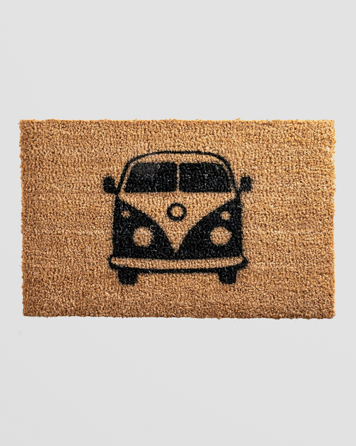 Retro VW Campervan Doormat, Natural Coir with Cheeky Charm Additional 1
