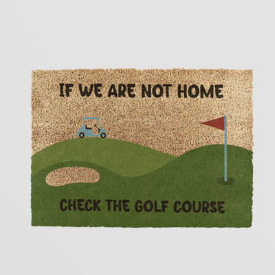 Golf Doormat - Check The Golf Course Design, 60 x 40cm