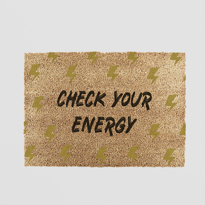 Check Your Energy Doormat - Mindful Welcome Mat 60 x 40cm