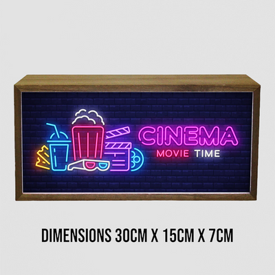 Light Box Movie Sign - Retro Home Cinema LED Display