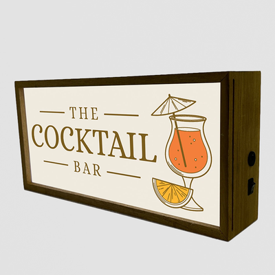 Cocktail Bar Light Box – LED Sign for Home Bars and Party Corners