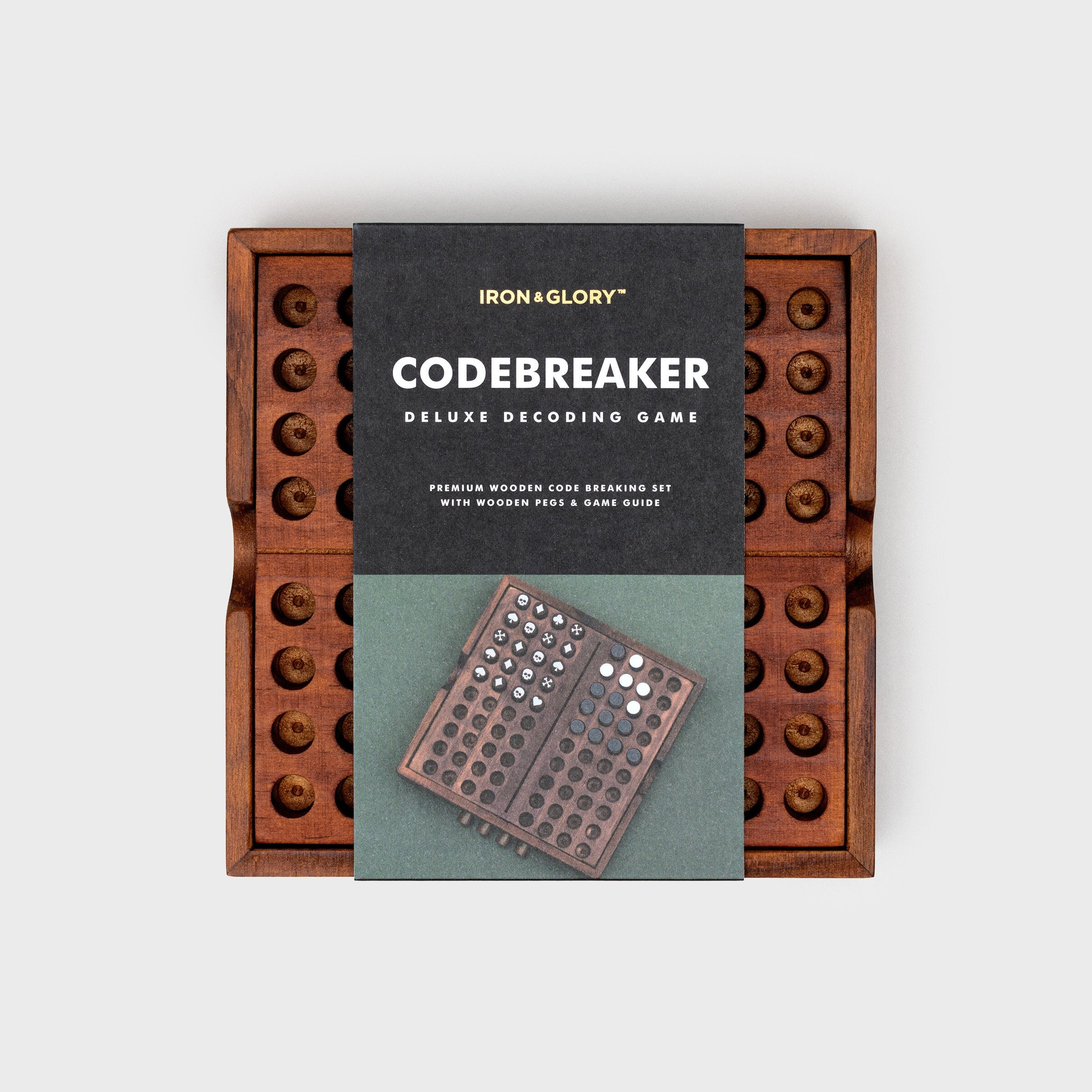 Wooden Codebreaker Game – 2-Player Puzzle Fun – Red Candy