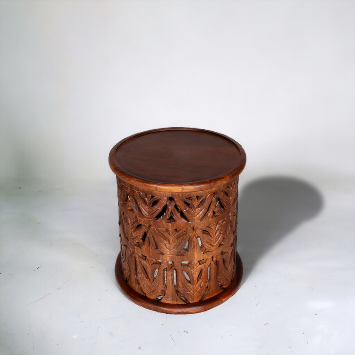 Perth Mango Wood Side Table - Dark Brown Additional 3
