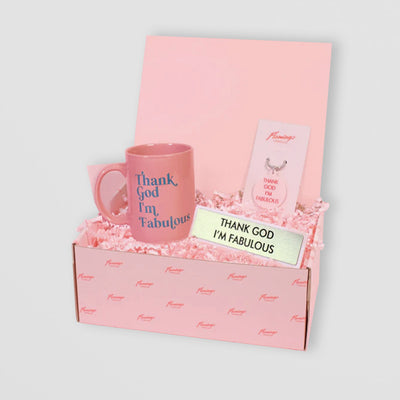 Thank God I'm Fabulous Gift Set – Mug, Keytag and Desk Sign for Maximum Sass