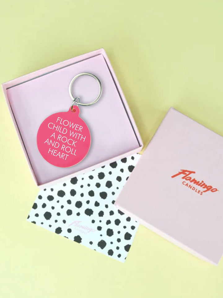 Flower Child with a Rock and Roll Heart Keytag Additional 4