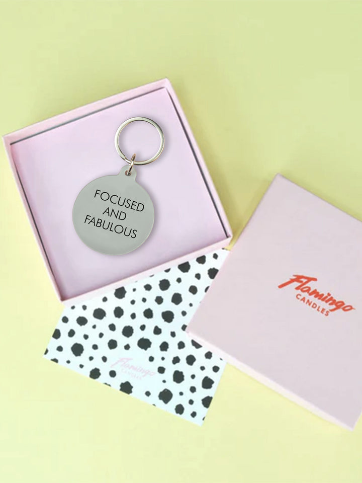 Focused And Fabulous Keytag - Silver Acrylic Keyring with Attitude Additional 4