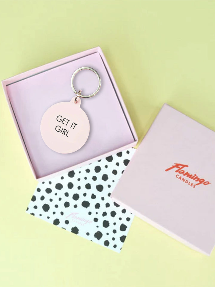 Acrylic Keytag - Get It Girl in Pastel Pink Additional 4