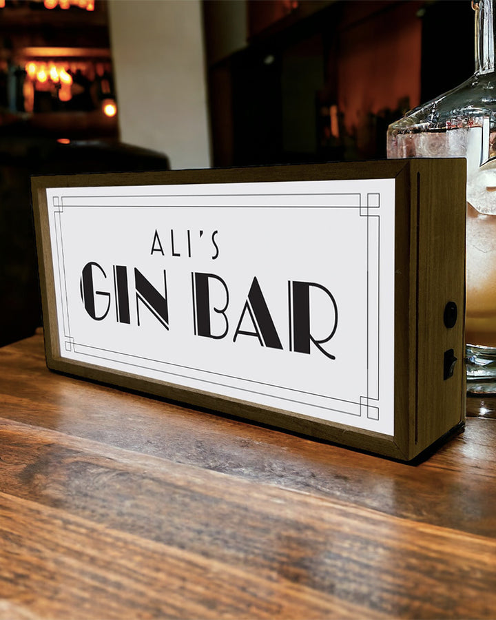 Personalised Light Box Sign for Home Gin Bar, Man Cave or She Shed Additional 5
