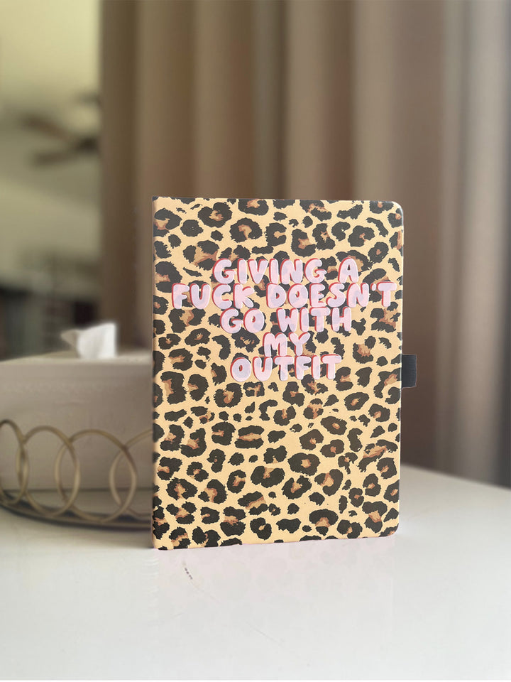 Leopard Print Notebook - Giving a Fuck Doesn’t Go With My Outfit Additional 4