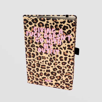 Leopard Print Notebook - Giving a Fuck Doesn’t Go With My Outfit