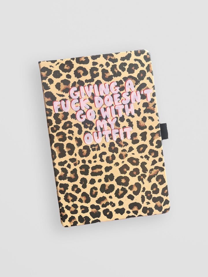 Leopard Print Notebook - Giving a Fuck Doesn’t Go With My Outfit Additional 2