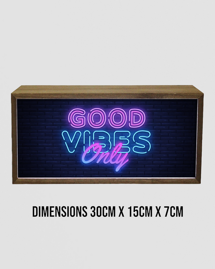Light Box Home Good Vibes Only Additional 2
