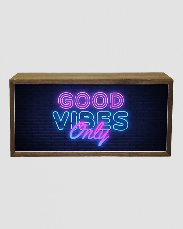 Light Box Home Good Vibes Only