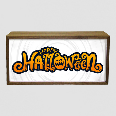 Halloween Light Box - BOO Sign with LED Glow