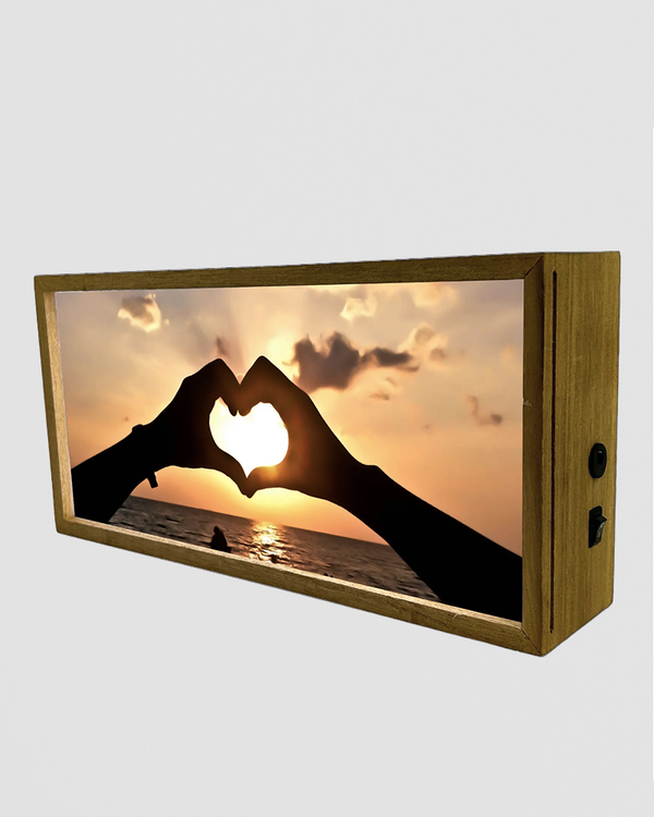 Light Box Home Heart Hands