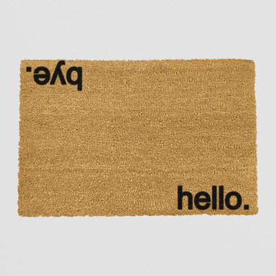 Hello Bye Doormat - Reversible Greeting for Your Doorstep