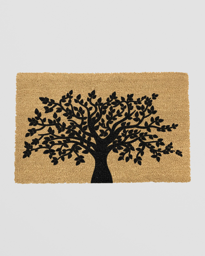 Tree of Life Doormat XL. Natural Coir Mat with Bold Black Print Additional 1