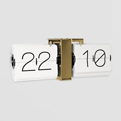 Karlsson Flip Clock Minimal Brass. Retro Style, Modern Cool
