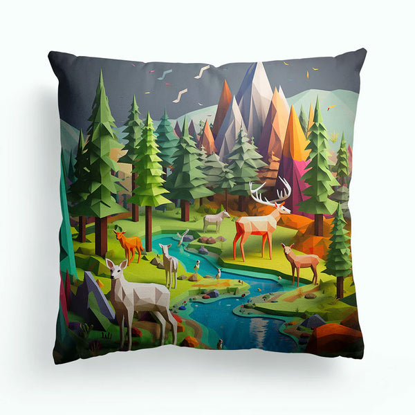 Animals in the Forest Cushion
