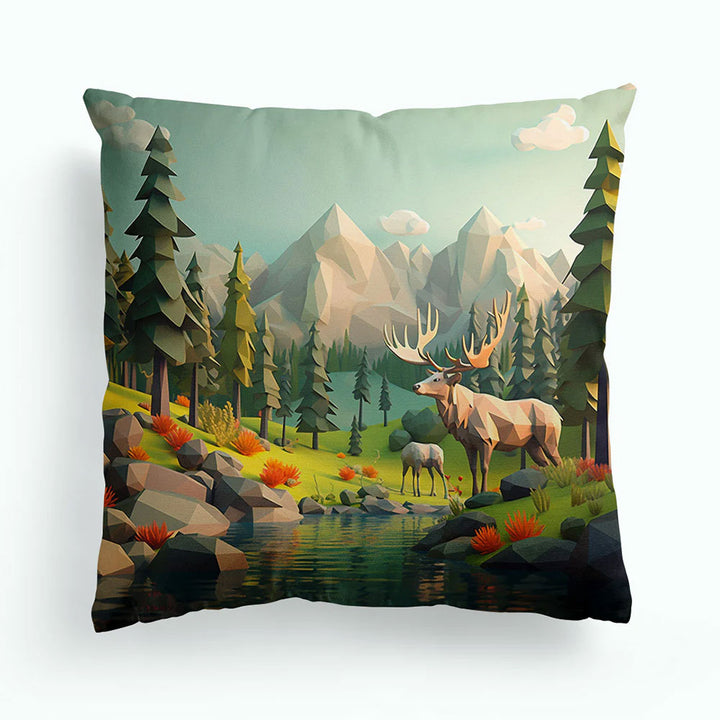 Elk in the Forest Cushion Additional 1