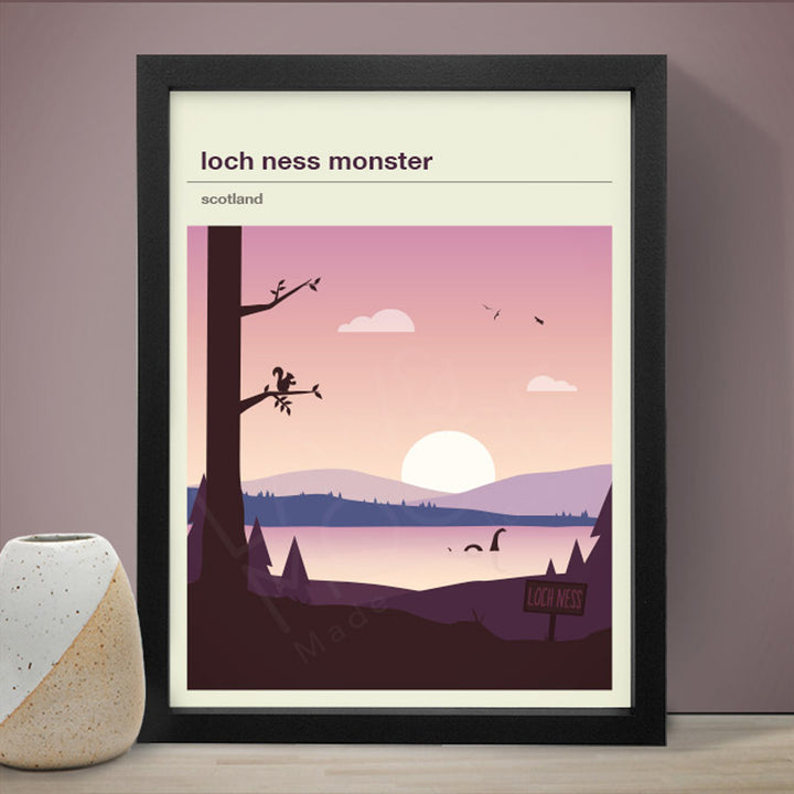 Loch Ness Monster Mythic Landscape Art Print Additional 1