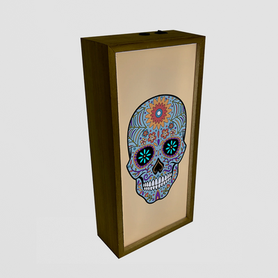Light Box Home Skull Sign, Colourful Calavera LED Decor