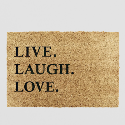 Live Laugh Love Doormat, Coir & Rubber Mat for Cheerful Entrances