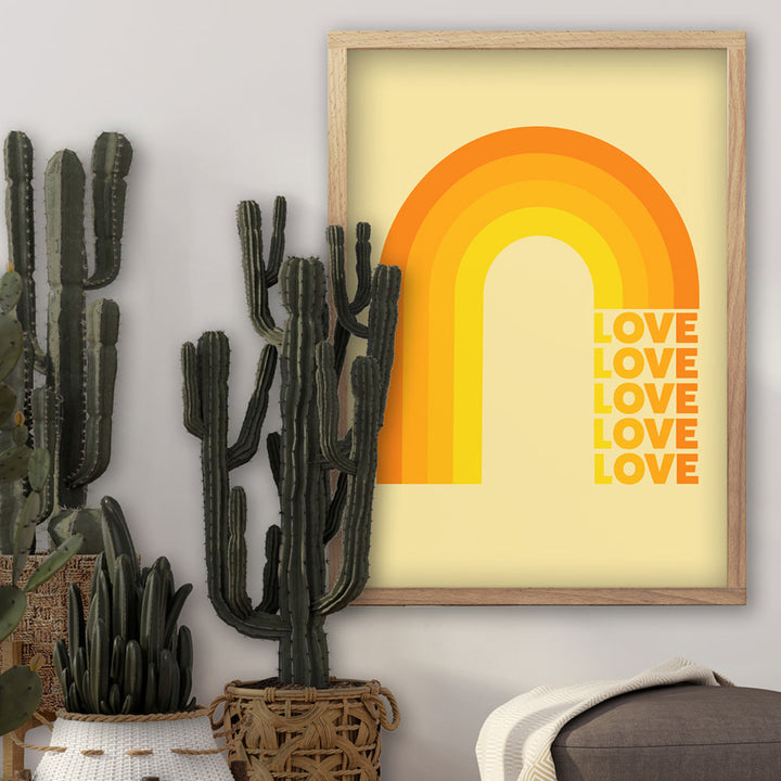 Love Rainbow Yellow Art Print Additional 4