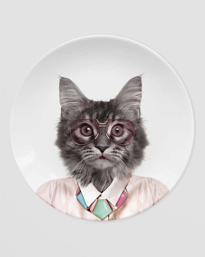 Wild Dining Plate - Cat Face Ceramic Plate for Playful Meals Additional 1