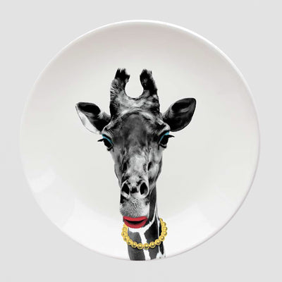 Giraffe Dinner Plate - Wild Dining Ceramic Plate with Character