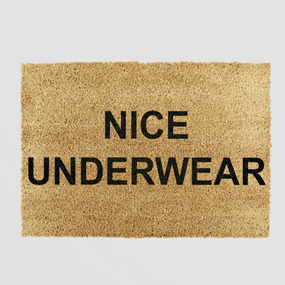 Funny Doormat - Nice Underwear Welcome Mat for Front Door
