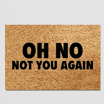 Funny Doormat - Not You Again Sarcastic Welcome Mat