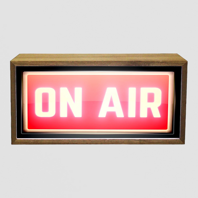 Light Box On Air Studio Sign. Retro LED Sign for Creators