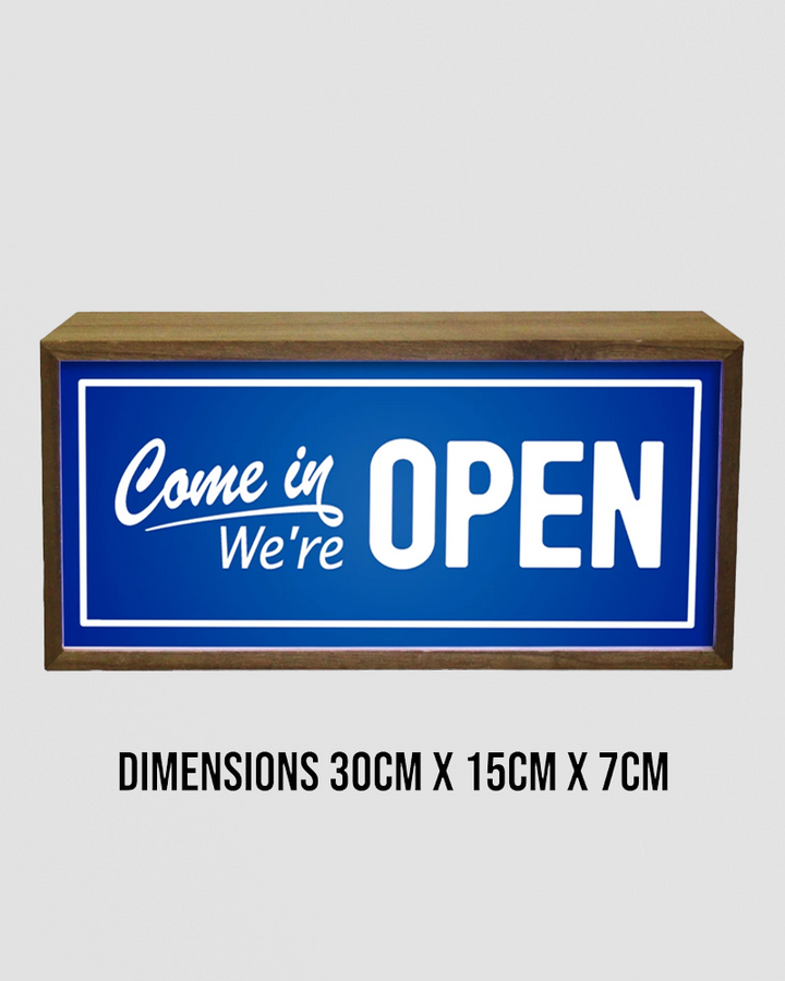Light Box Come In We're Open Sign Additional 2