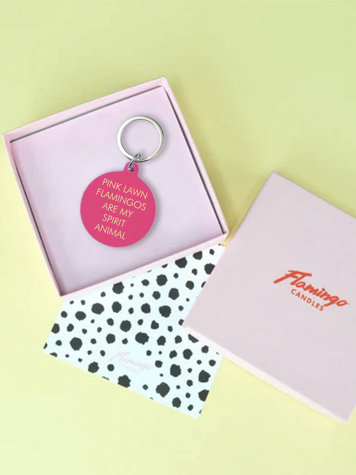 Pink Flamingo Keyring - Spirit Animal Acrylic Key Tag Additional 4