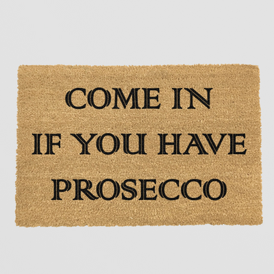 Prosecco Doormat - A Sparkling Welcome for Wine Lovers