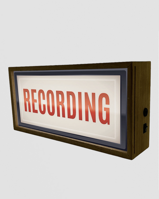 Light Box Recording Sign - Retro LED Studio Sign – Red Candy