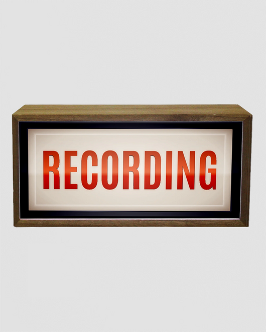 Light Box Recording Sign - Retro LED Studio Sign – Red Candy