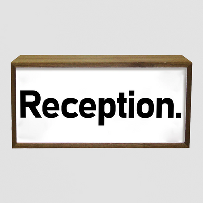 LED Light Box Reception Sign, USB or Battery Powered