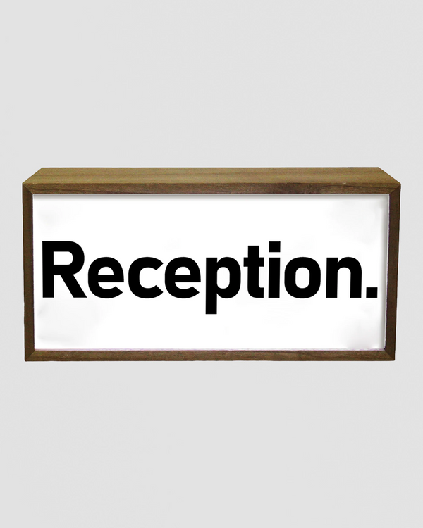 Light Box Reception Sign