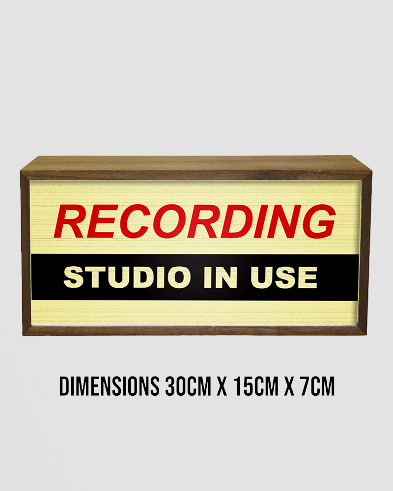 Red Recoding Light Light Box Recording Sign with LED – Retro Studio Style – Red Candy